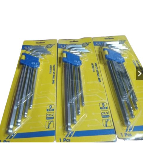 Lục giác LS - Bộ lục giác 9pc bông và bi thép LS+