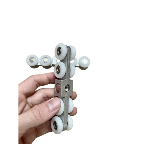 [Chính hãng] Bộ Bánh Xe Cửa Lùa Nhôm Máng Nhỏ HAMMERED 4/8 bánh