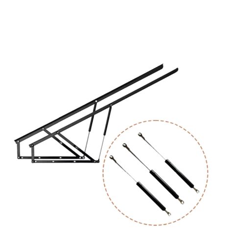 Ben Hơi Thủy Lực, Ben Hơi Khí Nén Dùng Cho Tủ Bếp, Giường, Dài 550mm, Màu Đen - Phụ Kiện Ngành Gỗ.