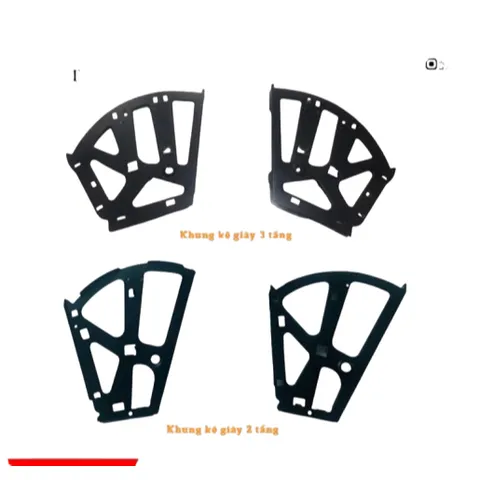 Phụ kiện khung bản lề kệ giày 2 ngăn, 3 ngăn, sơn tĩnh điện đen, trắng, [1 BỘ 2 CÁI],có sẵn phụ kiện