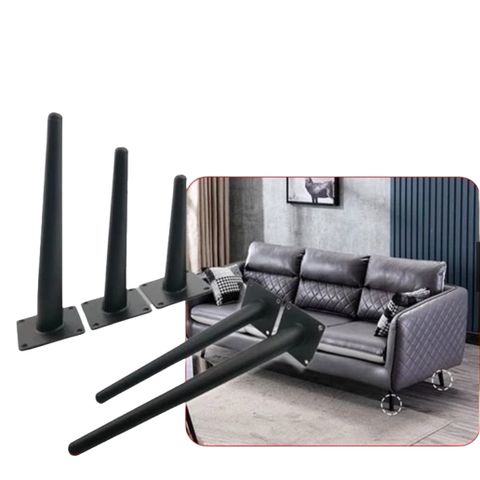 Chân Bàn, Chân Ghế Sofa Màu Đen Bằng Thép Xi Mạ Cao Cấp – Loại Thẳng – Loại Nghiêng-Nhiều Kích Thước