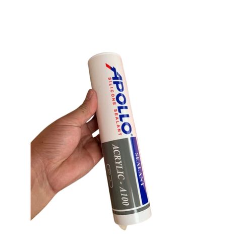 Keo Silicon Apollo Acrylic Sealant A100 - Bền Chắc, Chống Nấm Mốc, Màu Trắng Xám, Dùng Cho Tường, Gỗ, PVC - 300mL