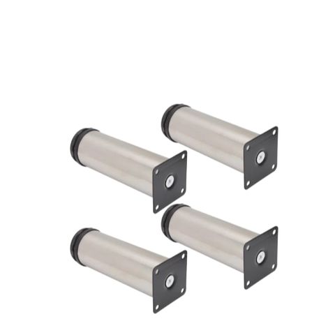 Chân ghế salon tròn, đế bằng, chân tủ inox cao 80mm 100mm 120mm 150mm 200mm, đế bằng TA8330D150