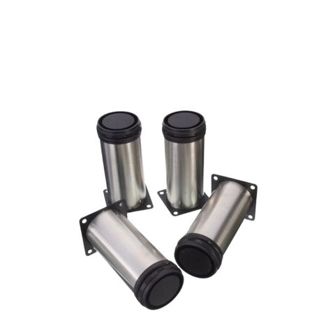 Chân ghế salon tròn, đế bằng, chân tủ inox cao 80mm 100mm 120mm 150mm 200mm, đế bằng TA8330D150