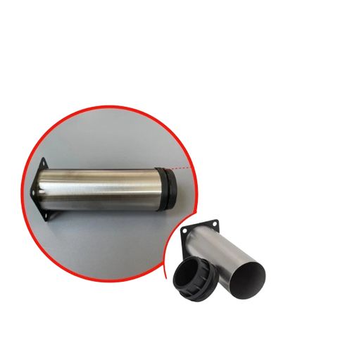 Chân ghế salon tròn, đế bằng, chân tủ inox cao 80mm 100mm 120mm 150mm 200mm, đế bằng TA8330D150