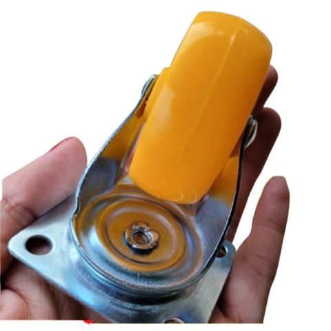 Bánh Xe Tủ Đế Vuông Vàng - Hai Vòng Bi, Không Khóa, Lắp Đặt Dễ Dàng, Tải Trọng 30-50kg, Đủ Kích Thước Phi 30-70mm