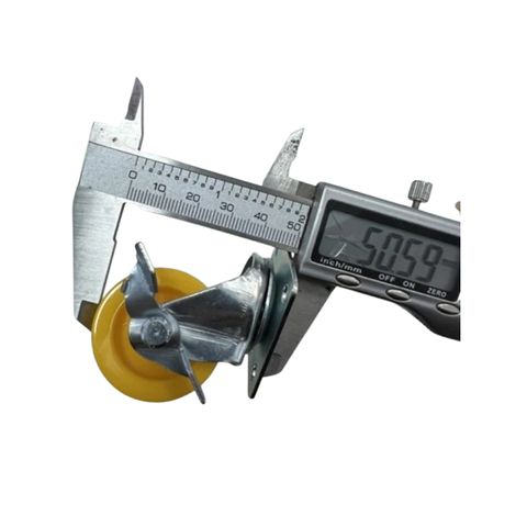 Bánh Xe Nhựa Vuông Hai Vòng Bi Có Khóa, Màu Vàng, Tải Trọng 30kg - Dụng Cụ Tiện Ích Cho Thiết Bị Di Động