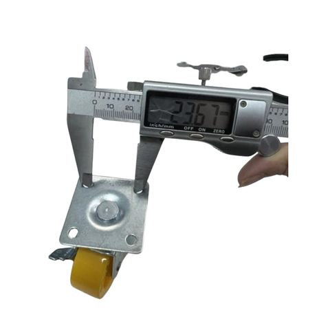 Bánh Xe Nhựa Vuông Hai Vòng Bi Có Khóa, Màu Vàng, Tải Trọng 30kg - Dụng Cụ Tiện Ích Cho Thiết Bị Di Động