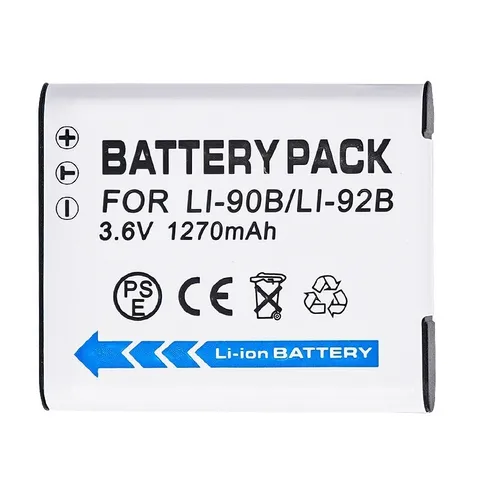 Pin Máy Ảnh Li-90B/92B cho Olympus Stylus SH-1, SH-2, SH-3, SH-50, SH-60, TG-1, TG-1 Tough - Nguồn Năng Lượng Lâu Dài và Đáng Tin Cậy