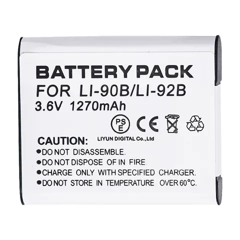 Pin Máy Ảnh Li-90B/92B cho Olympus Stylus SH-1, SH-2, SH-3, SH-50, SH-60, TG-1, TG-1 Tough - Nguồn Năng Lượng Lâu Dài và Đáng Tin Cậy