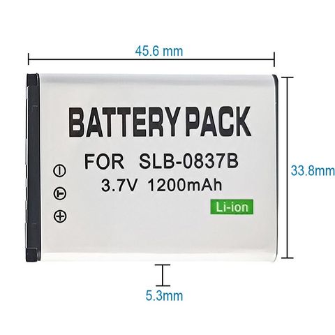 Pin Máy Ảnh Samsung SLB-0837B - Pin Thay Thế Cho Máy Ảnh Digimax L70, L70B, L83T, L85T, L201, L301, NV8, NV10, NV15