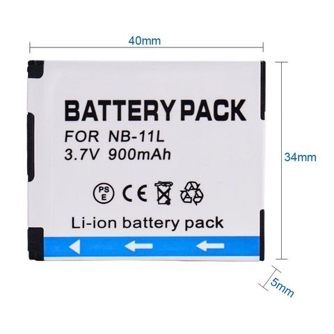 Pin Máy Ảnh Canon NB-11L 3.7V 900mAh - Thay Thế Cho Canon ELPH 110 HS, 115 IS, 130 IS, 135, 140 IS, Phụ Kiện Chất Lượng Cao