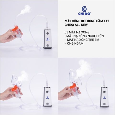 Máy Xông Khí Dung Cầm Tay Chido 1200mAh - Thiết Bị Chăm Sóc Sức Khỏe Sử Dụng Công Nghệ Nhật Bản, Tiện Dụng Cho Gia Đình