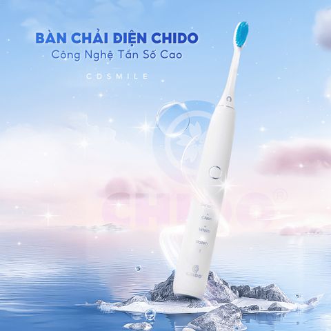 Bàn Chải Điện Chido CDSmile Công Nghệ Sóng Siêu Âm - Sạch Mảng Bám, Phù Hợp Với Răng Nhạy Cảm & Răng Niềng, Tích Hợp 4 Chế Độ Ủng Hộ Sử Dụng 60 Ngày