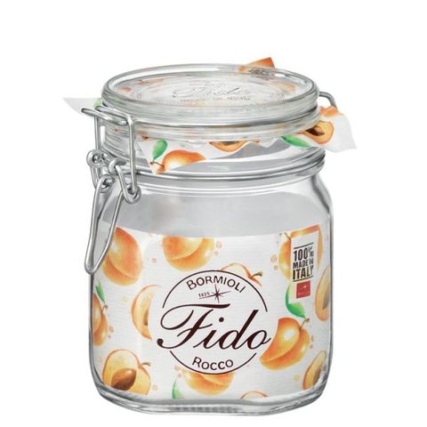 Hũ thủy tinh Bormioli Fido 750ml - Hộp đựng thực phẩm kín hơi, bảo quản ngũ cốc, gia vị, đồ ăn vặt - Thiết kế cổ điển Italy
