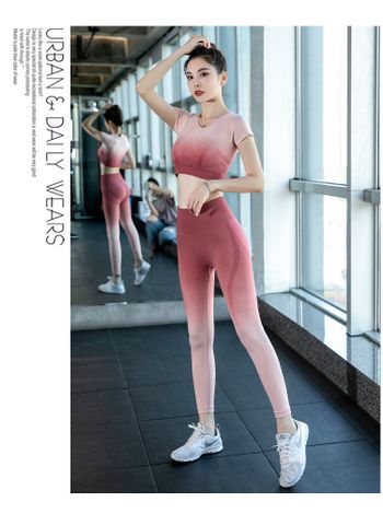 Bộ Đồ Tập Yoga Nữ Co Giãn Bó Sát - Thể Dục Thể Hình Đẳng Cấp, Tặng Kèm Mút Nâng Ngực - Thoải Mái, Thời Trang