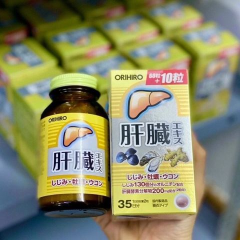 Viên uống bổ gan nghệ vàng Orihiro Nhật Bản 70 viên 262035