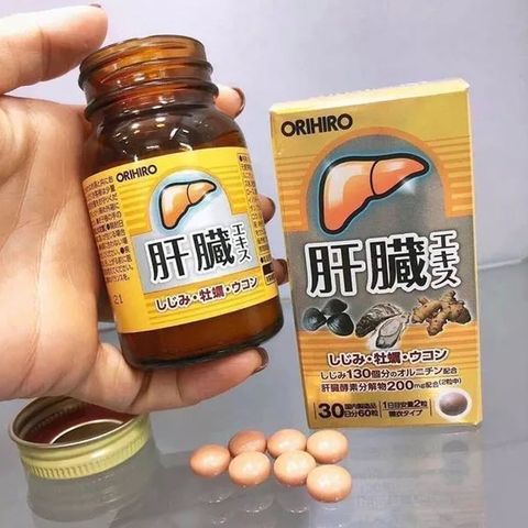 Viên uống bổ gan nghệ vàng Orihiro Nhật Bản 70 viên 262035
