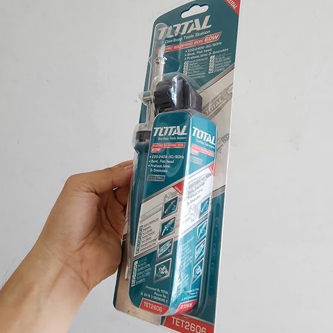 Mỏ Hàn Chì Total TET2606 60W - Nhiệt Độ Ổn Định, Hàn Chính Xác, Dụng Cụ Cầm Tay Chất Lượng Cao cho DIY và Sửa Chữa Điện Tử