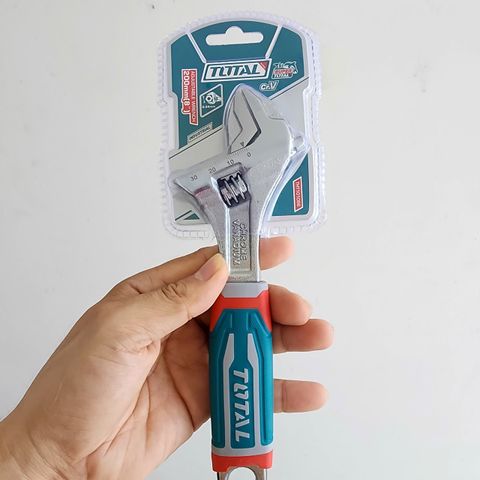 Mỏ Lết 8 Inch Total THT101086 - Dụng Cụ Cầm Tay Chất Lượng Cao, Điều Chỉnh Dễ Dàng, Thép Carbon Bền Bỉ