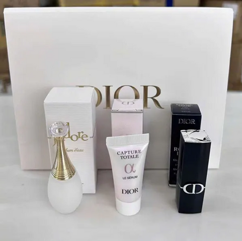 Bộ sản phẩm Dior 3 món - Son mini 720, Nước hoa Jadore 5ml & Serum dưỡng da 5ml - Quà tặng hoàn hảo cho tín đồ làm đẹp
