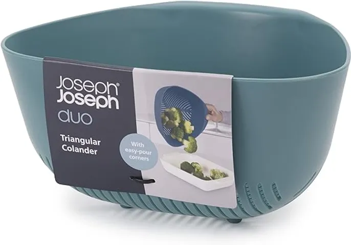 Rổ đựng đồ có tay cầm Joseph Joseph 10548 Duo Triangular Colander (Dark Opal) màu xanh