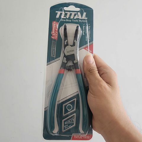 Kìm Mở Phe Ngoài Đầu Cong 7 Inch Total THTJ21802 - Dụng Cụ Cầm Tay Bền Bỉ, Hỗ Trợ Thao Tác Góc Hẹp, Thép Carbon Chất Lượng