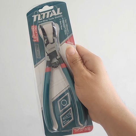 Kìm Mở Phe Ngoài Đầu Cong 7 Inch Total THTJ21802 - Dụng Cụ Cầm Tay Bền Bỉ, Hỗ Trợ Thao Tác Góc Hẹp, Thép Carbon Chất Lượng
