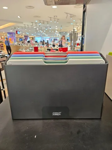 Bộ 4 Thớt Joseph Joseph 60214 Folio Regular - Thiết Kế Gọn Nhẹ, Chất Liệu Cao Cấp, Màu Coast Graphite Dành Cho Bếp