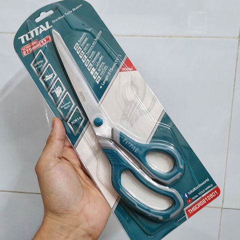 Kéo Cắt Cầm Tay Total THSCRS812801 - Dài 275mm, Lưỡi Thép Không Gỉ, Tay Cầm Thiết Kế Tiện Lợi, Dụng Cụ Cắt Đa Năng