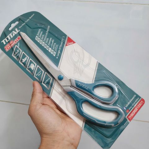 Kéo Cắt Cầm Tay Total THSCRS812801 - Dài 275mm, Lưỡi Thép Không Gỉ, Tay Cầm Thiết Kế Tiện Lợi, Dụng Cụ Cắt Đa Năng