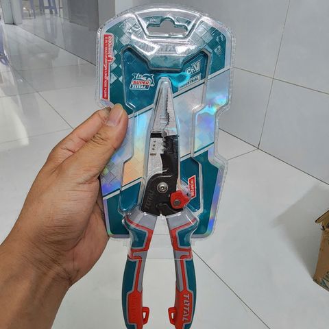 Kìm Mũi Nhọn Đa Năng 6 Trong 1 Total THTMF286 - 8 Inch, Thép Cao Cấp, Tay Cầm Chống Trượt, Tiết Kiệm Sức Lực, Dụng Cụ Cầm Tay Hữu Ích