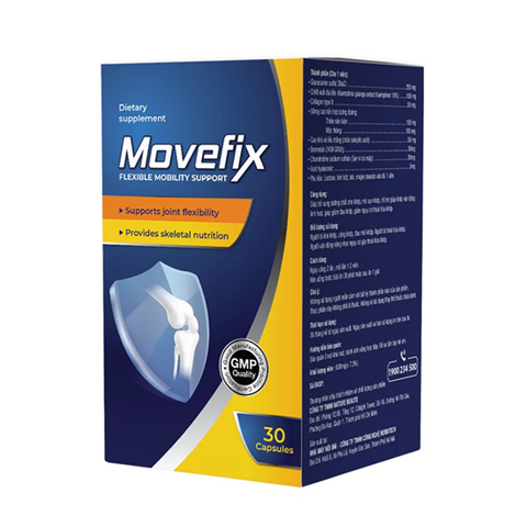 Viên Uống Movefix Tăng Cường Sức Khỏe Xương Khớp - Giảm Đau và Viêm, Hỗ Trợ Tái Tạo Sụn (Hộp 30 Viên)
