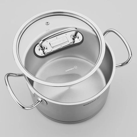 Bộ 4 Nồi Inox 18/10 Korkmaz Proline Nắp Kính - Chất Liệu Bền Đẹp, Đa Dạng Kích Thước Dành Cho Mọi Căn Bếp