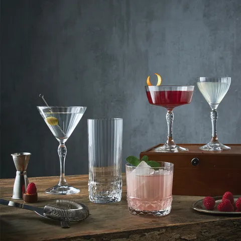 Bộ 6 Ly Thủy Tinh Bormioli America '20s Rocks 300ml - Chất lượng cao, phong cách cổ điển, lý tưởng cho cocktail và đồ uống giải khát