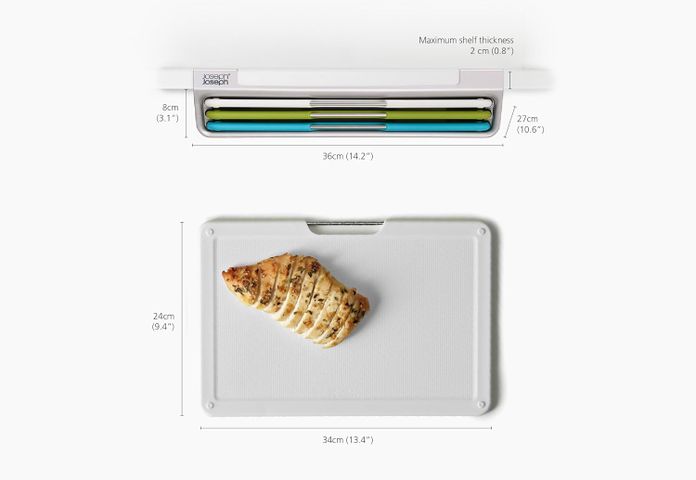 Bộ 3 Thớt Treo Tường Joseph Joseph 60235 Folio Slim - Thiết Kế Tiện Dụng và Thẩm Mỹ cho Nhà Bếp