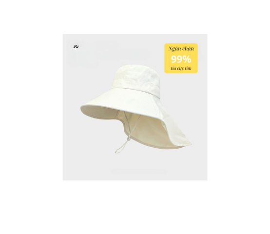 Mũ Chống Nắng Rộng Vành, Phủ Gáy chống tia  UV – Bảo Vệ Toàn Diện, Phong Cách Thanh Lịch