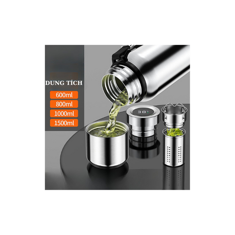 Bình Giữ Nhiệt Thông Minh 800ml - Inox 316/304, Lõi Lọc Trà, Giữ Nhiệt 6-12 Giờ, Thiết Kế Hiện Đại, Thích Hợp Quà Tặng Doanh Nghiệp