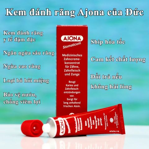 Kem Đánh Răng Ajona Stomaticum 25ml - Chống Mảng Bám, Nướu Nhạy Cảm, Hơi Thở Thơm Tho, Răng Trắng Sáng, Chăm Sóc Răng Miệng Từ Thiên Nhiên