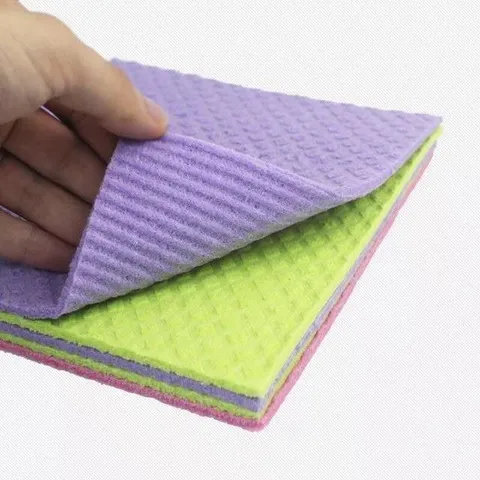 Khăn lau đa năng Profissimo của Đức - Siêu thấm, nhẹ nhàng, dễ giặt, dùng cho bếp và bàn ăn - 5 miếng nhiều màu sắc, không để lại bụi.