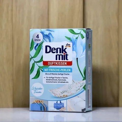 Túi Thơm Denkmit Khử Mùi - Hộp 4 Túi Thơm Ngát Dành Cho Tủ Quần Áo và Ô Tô, Giúp Chống Ẩm Mốc và Đuổi Côn Trùng