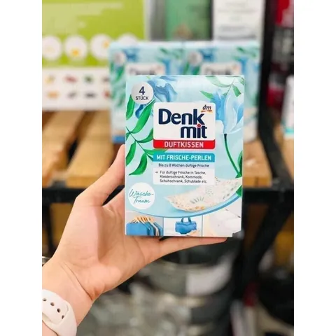 Túi Thơm Denkmit Khử Mùi - Hộp 4 Túi Thơm Ngát Dành Cho Tủ Quần Áo và Ô Tô, Giúp Chống Ẩm Mốc và Đuổi Côn Trùng