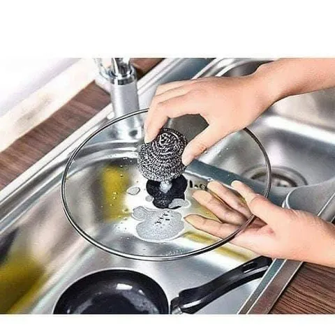 Miếng Thép Rối Cọ Nồi Xoong Siêu Sạch - Hàng Đức Nội Địa, Thép Không Gỉ, Bộ 3 Miếng Dùng Bền, Cọ Nồi Sáng Sạch