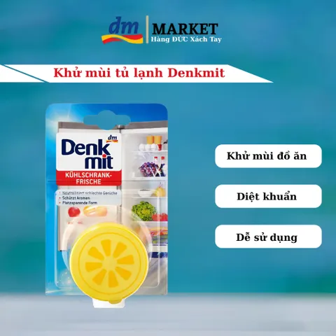 Sáp Khử Mùi Tủ Lạnh Denkmit 40g - Kháng Khuẩn, Trung Hoà Mùi, An Toàn Với Đồ Ăn, Xuất Xứ Đức
