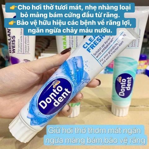 Kem Đánh Răng Dotodent 125ml - Giúp Răng Trắng Sáng, Giảm Nướt, Chống Tụt Lợi - Hàng Đức Dành Cho Người Lớn