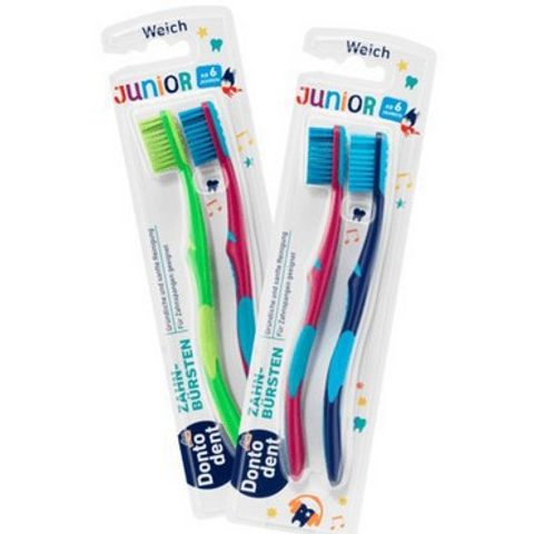 Bàn Chải Đánh Răng Dontodent Cho Bé - An Toàn Cho Trẻ 3-6 Tuổi và Trên 6 Tuổi - Sản Phẩm Nội Địa Đức Chất Lượng Cao