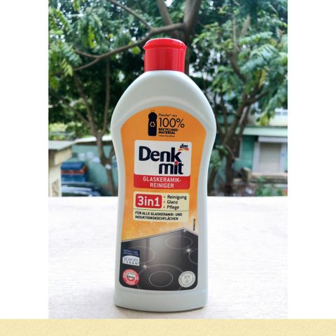 Dung dịch vệ sinh bếp từ Denkmit Glaskeramik 3 in 1 - Sạch dầu mỡ, làm bóng bề mặt, an toàn cho bếp điện và bếp từ