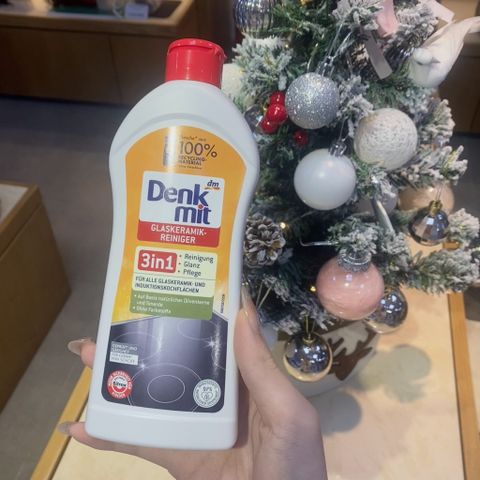 Dung dịch vệ sinh bếp từ Denkmit Glaskeramik 3 in 1 - Sạch dầu mỡ, làm bóng bề mặt, an toàn cho bếp điện và bếp từ