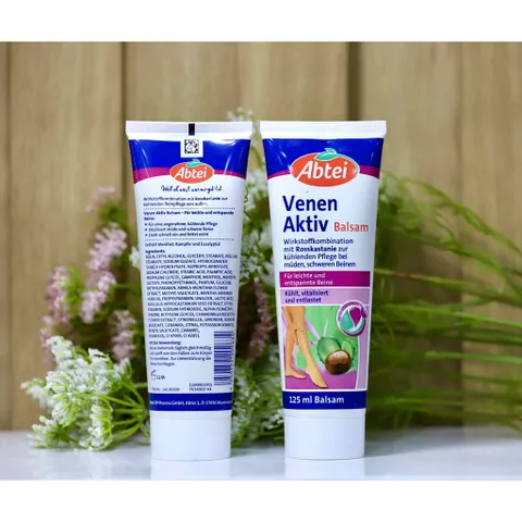 Kem Bôi Giãn Tĩnh Mạch Abtei Venen Aktiv 125ml - Hỗ Trợ Làm Vững Thành Tĩnh Mạch, Giảm Đau Nhức Chân, Chiết Xuất Tự Nhiên