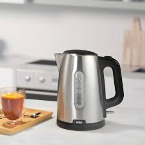 Ấm siêu tốc Braun WK1500BK - Bình đun nước 1.7L 2200W - Đun sôi nhanh chỉ trong 45 giây với chức năng an toàn thông minh